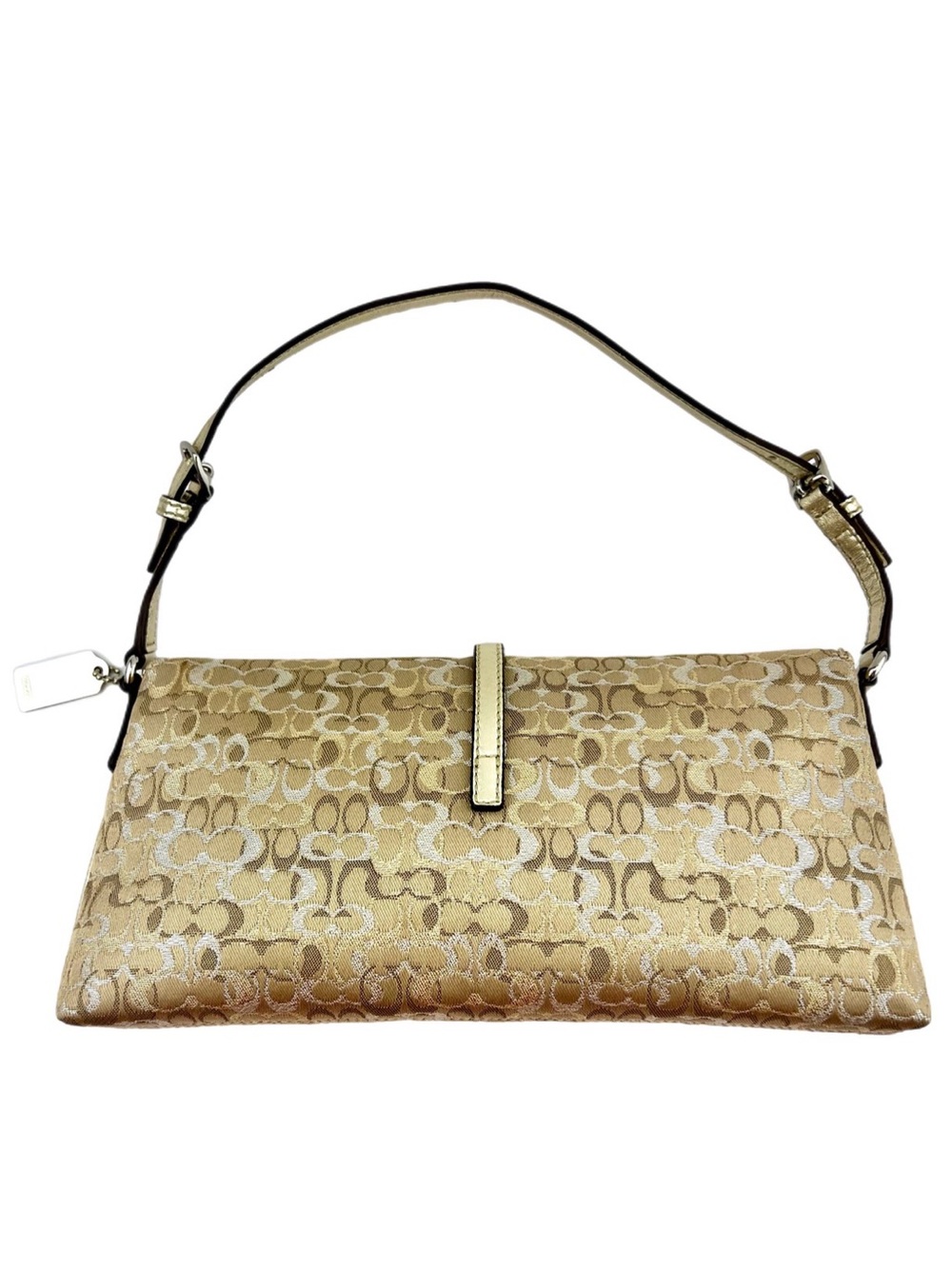 Y2K COACH Hampton Gold Signature Canvas/Leather Handbag -Style 8946 Vintage - Picture 5 of 16